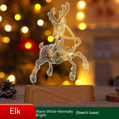 Christmas Decoration 3D Lamp Acrylic LED Night Lights Christmas Kids Gift Christmas Ornaments