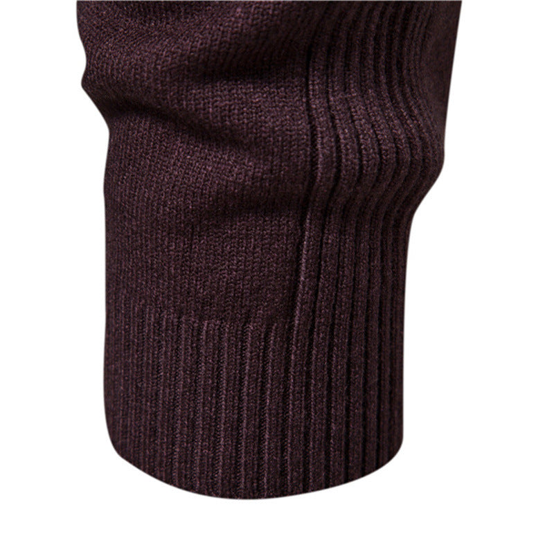 Elegant Mid Neck And Slim Trim Sweater