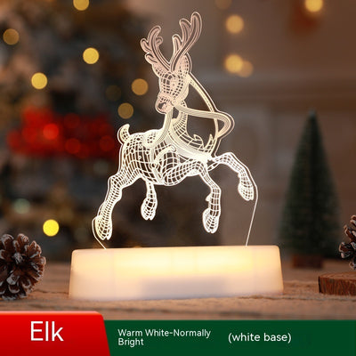 Christmas Decoration 3D Lamp Acrylic LED Night Lights Christmas Kids Gift Christmas Ornaments
