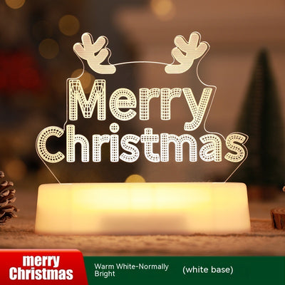 Christmas Decoration 3D Lamp Acrylic LED Night Lights Christmas Kids Gift Christmas Ornaments