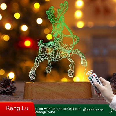 Christmas Decoration 3D Lamp Acrylic LED Night Lights Christmas Kids Gift Christmas Ornaments