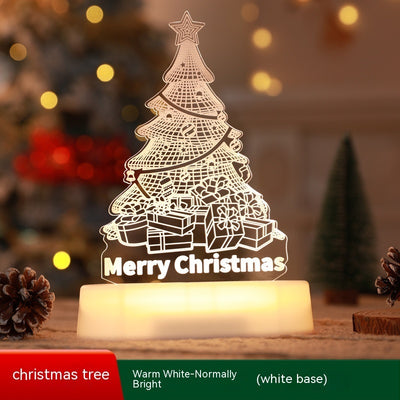 Christmas Decoration 3D Lamp Acrylic LED Night Lights Christmas Kids Gift Christmas Ornaments