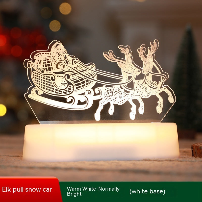 Christmas Decoration 3D Lamp Acrylic LED Night Lights Christmas Kids Gift Christmas Ornaments