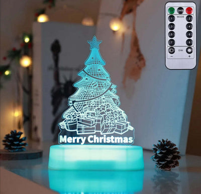 Christmas Decoration 3D Lamp Acrylic LED Night Lights Christmas Kids Gift Christmas Ornaments